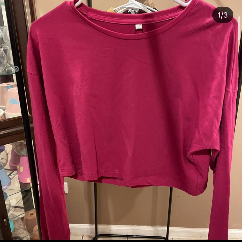 magenta workout/casual top